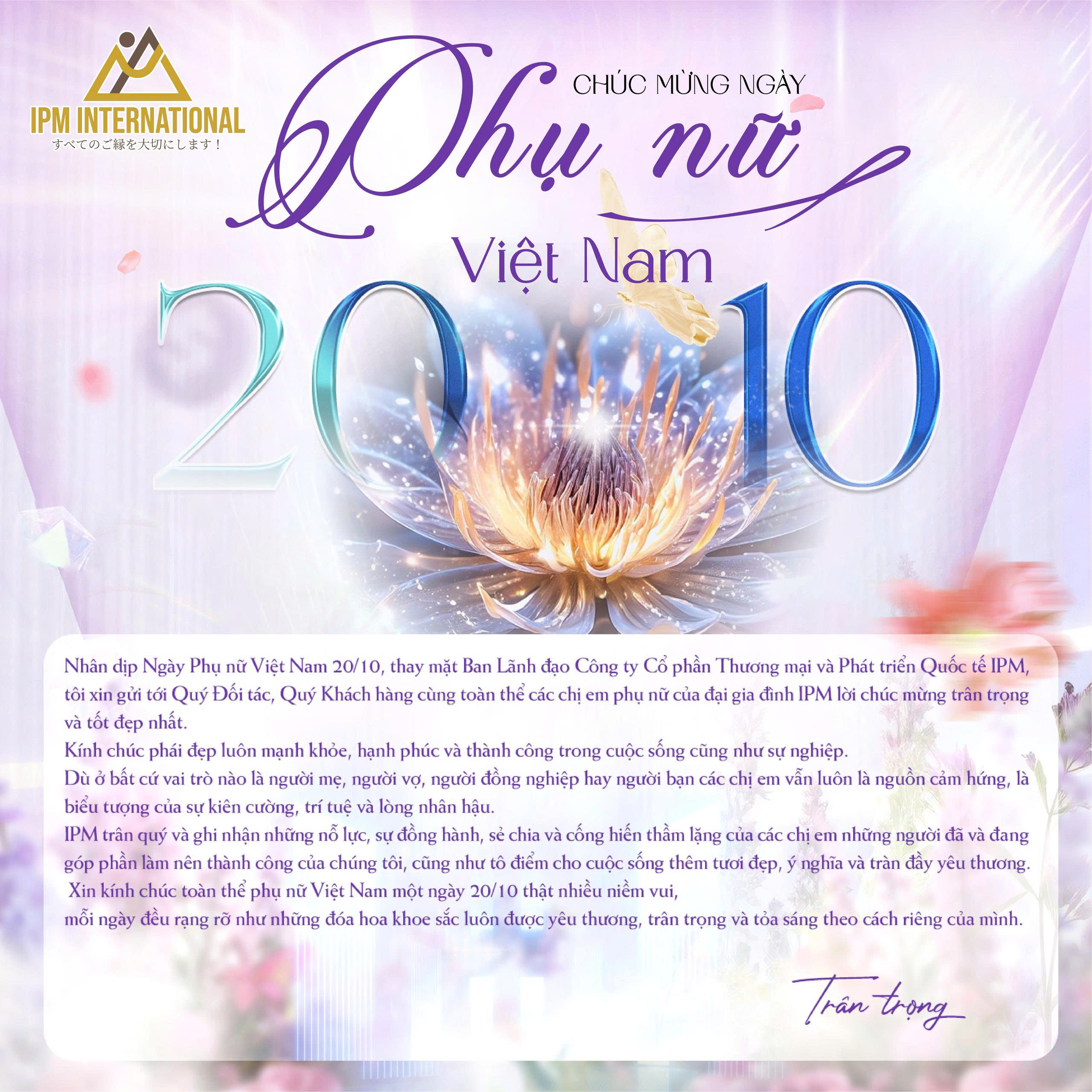 CHÚC MỪNG NGÀY PHỤ NỮ VIỆT NAM 20/10